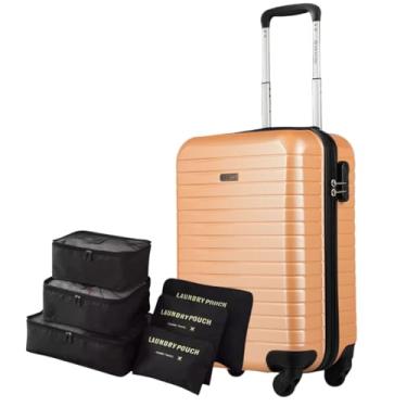 Imagem de Mala de Bordo 10kg em ABS Super Expansível com Kit Organizador 6 Peças Necessaire (ABS, Evidence Grafite)