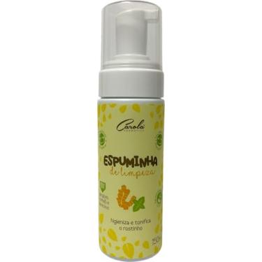 Imagem de Carola Cosmetics Espuma de Limpeza Facial, Gengibre e Hortelã, Tonificante e Purificante, com Alantoína, 150ml