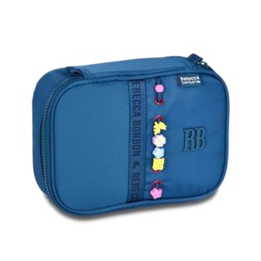 Imagem de Estojo Box Rebecca Bonbon Beaded Fun 100 Pens Grande Resistente Feminino Escolar (Azul)
