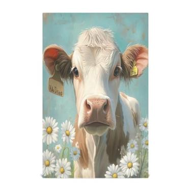 Imagem de xigua Conjunto de 1 panos de prato de cozinha de vaca fofos, macios e altamente absorventes de secagem rápida para limpeza de pratos e limpeza à mão, 71 x 45 cm