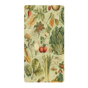 Imagem de Blueangle Lençol de berço padrão para berço infantil - Lençóis de algodão macio e respirável com vegetais vintage (390)