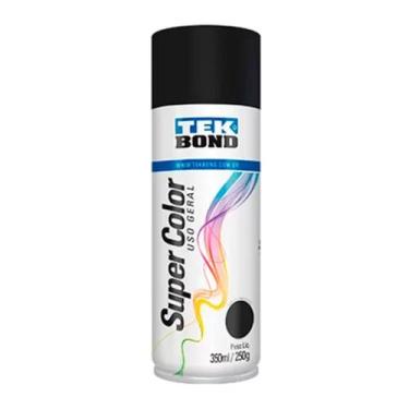 Imagem de Kit 3 Tintas Spray Super Color Preto Fosco 350ml Tekbond