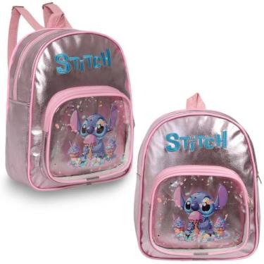 Imagem de Mochila Stitch Menina Pequena Passeio Pre Escola Costas - Plike