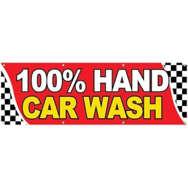 Imagem de 4LessCo 6 x 1,8 m 100% lavagem à mão banner tecido poliéster placa com ilhós de metal rb