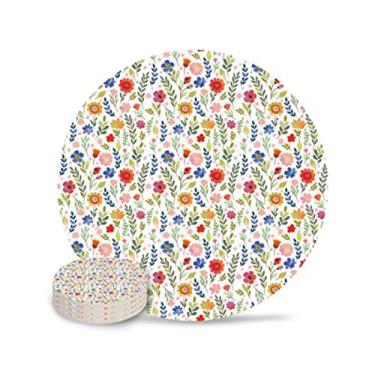 Imagem de Placemat Porta-copos de cerâmica porta-copos para bar (Cor: 8 peças) (4 peças)