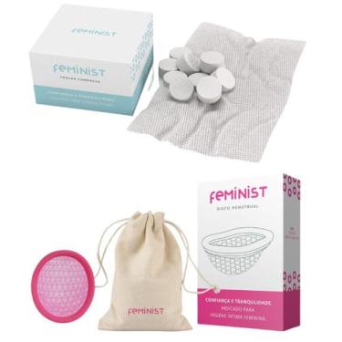 Imagem de Disco Menstrual 30ml e Toalha Compacta Descartável 10un - Feminist