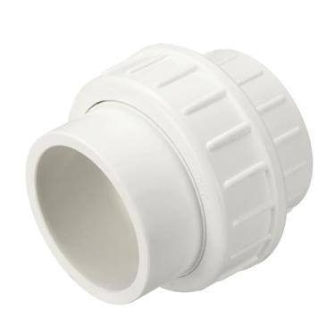 Imagem de DTGN 1 peça de encaixe de tubulação de união de PVC de 5 cm, SCH40 (soquete x soquete) Adaptador de acoplamento de união deslizante de PVC para conexão de tubo, extensão de mangueira, branco