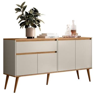 Imagem de Aparador Buffet 160 Cm 4 Portas Ra2550 Off White Nature Plla