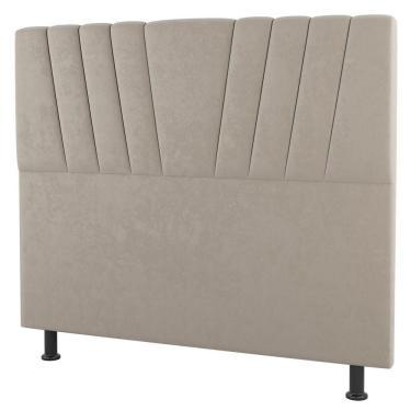 Imagem de Cabeceira Cama Box Casal Queen Size Dublin 160cm Suede Bege - Abmaza