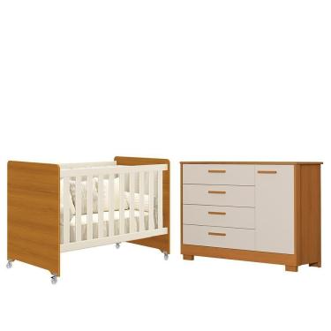Imagem de Jogo De Quarto Infantil Cômoda Zaki E Berço Evolution Areia Fosco-savana - Reller Móveis Areia Fosco-savana