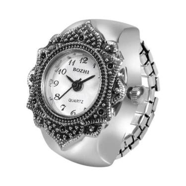 Imagem de Tendência da moda casal anel relógio criativo novo relógio de dedo - N