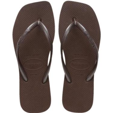 Imagem de Chinelo Havaianas Feminino Slim Square Original Cor:CaféTamanho:33/34,