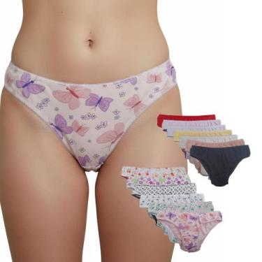 Imagem de Kit com 3 Calcinhas Algodão 1001 Sortidas - LGX Confecções, P, Sortida