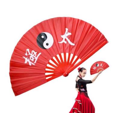 Imagem de Leque Oriental Decorativo Grande 65cm Vermelho - Geek Force