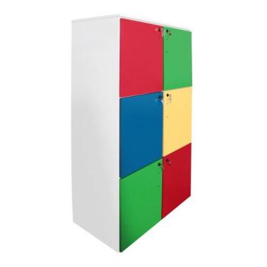 Imagem de Armário Escolar Carlu 6 Portas Colorido