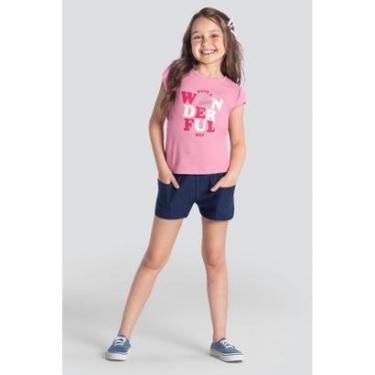 Imagem de Blusa infantil menina em malha Brandili Rosa-Feminino