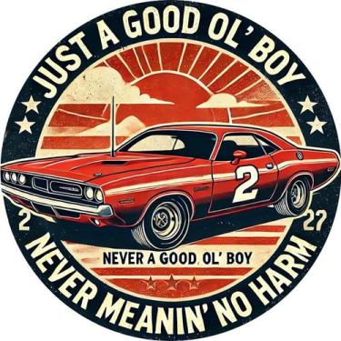 Imagem de Decoração de parede Pintura em ferro Vintage Muscle Car Retro Art - ta