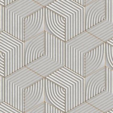 Imagem de Papel De Parede 3D Circulos Geometricos Adesivo Sala Quarto