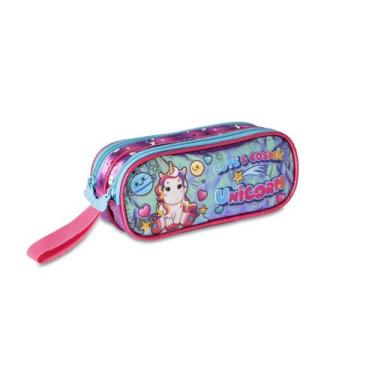 Imagem de Estojo Escolar Penal Duplo Unicórnio - Clio Style