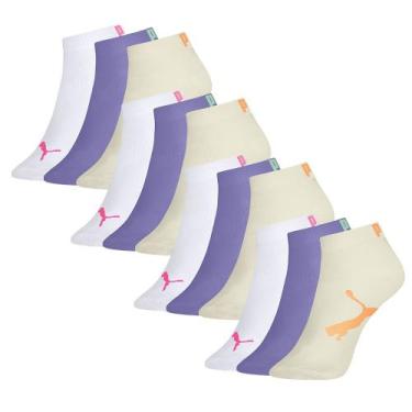 Imagem de Kit Com 12 Pares De Meias Infantil Modelo Sapatilha Algodão Cotton - S