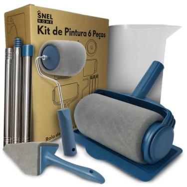 Imagem de Kit Pintor Rolo Magico Com Reservatório Tinta Parede 1 Litro 8 Peças B