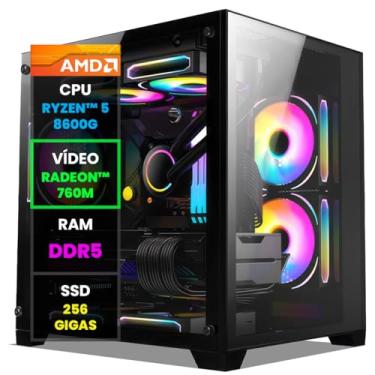 Imagem de Pc Gamer Computador Completo NoLag® AMD Ryzen 5 8600G, Radeon™ Graphics 760M, 8GB DDR5, SSD 256GB, Gabinete RGB