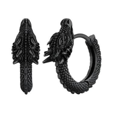 Imagem de Brincos Unissex Em Forma De Dragão Estilo Hip Hop Punk Joias Da Moda A