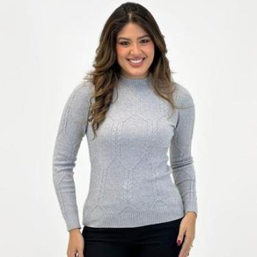Imagem de Blusa de Lã Dyordhana Gola Alta Texturizada Feminina-Feminino