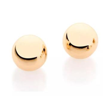 Imagem de Brinco Folheado A Ouro 18k Rommanel Bola Lisa 52035