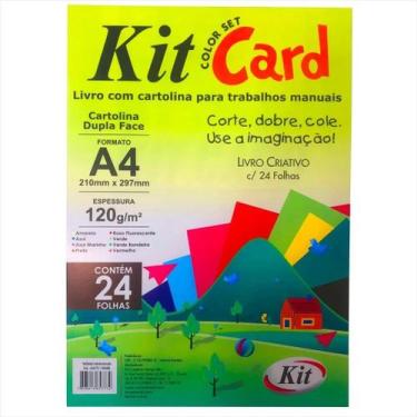Imagem de Livro Criativo Color Set Card 120g 24 Folhas - KIT