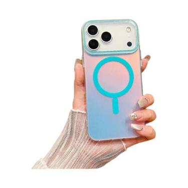 Imagem de Capa Magnética Com Glitter Arco-Íris Para iPhone 17 pro Max 16 15 14 1