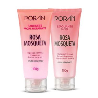 Imagem de Kit Skincare Rosa Mosqueta Poran - Sabonete, Esfoliante, Demaquilante,