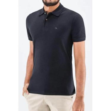 Imagem de Camisa Polo Manga Curta Masculina 007510001 Slim Ogochi Preta, G, Pret