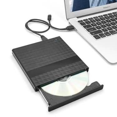 Imagem de Gravador CD DVD Externo USB 3.0 Portátil Knup KP-LE300