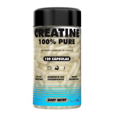 Imagem de Creatina Pura Body Nutry, Pote 120 Cápsulas, Monohidratada e Micronizada com rápida abs...