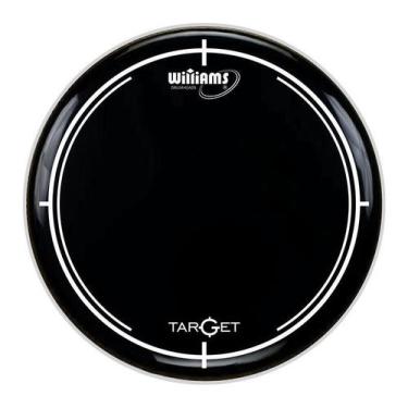 Imagem de Pele Williams Target WB2 Black de Bumbo 22 Filme Duplo Preta com óleo 