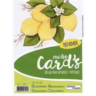 Imagem de Régua Médio Cards Apliques e Pinturas - Limão - Decorart