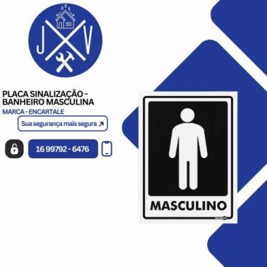 Imagem de Placa Sinalização Segurança - Banheiro Masculino - EncartAle