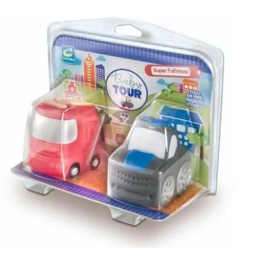Imagem de Kit com 2 Veículos de Transporte Baby Tour Brinquedos de Vinil para Be