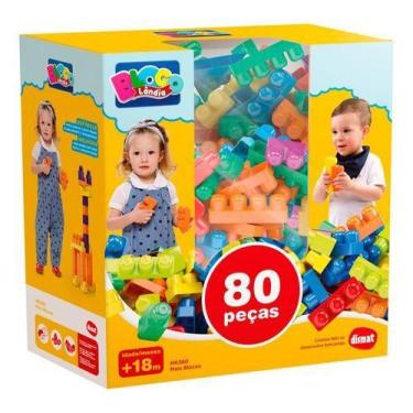 Imagem de Brinquedo Educativo Pedagógico Didático Blocos de Montar Infantil Mais