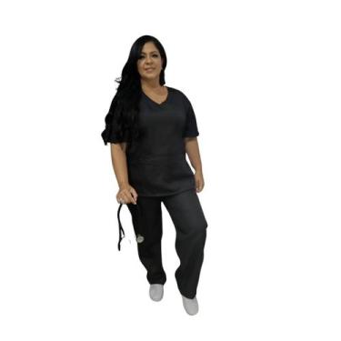 Imagem de Scrub pijama hospitalar diversas cores - GLMED, PRETO, G