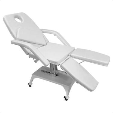 Imagem de Maca Hidráulica BiPerna Estética Massagem com Orifício e Apoio de Braç
