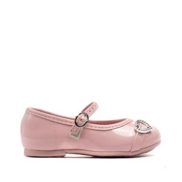 Imagem de Sapato Infantil Molekinha Verniz com Coração Rosa Claro, Rosa claro, 2