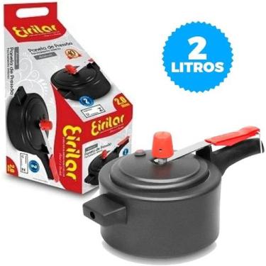 Imagem de Panela de pressão- 2 Litros - teflon antiaderente - Eirilar, Preto