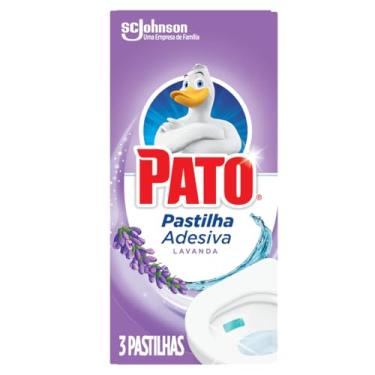 Imagem de Pato Desinfetante Pastilha Sanitária Adesiva Lavanda, 3 unidades