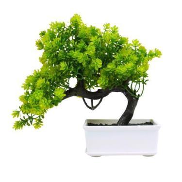 Imagem de Mini Bonsai Arvore Artificial com Vaso Decorativo Enfeite Castela - CA