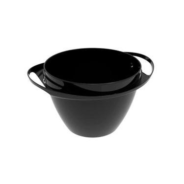 Imagem de Champanheira com Alças 6,2L Preto Balde de Gelo Plástico Bebidas Crippa