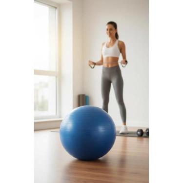 Imagem de Bola Pilates 65cm Azul: Postura, Equilíbrio e Força - Congratulations 