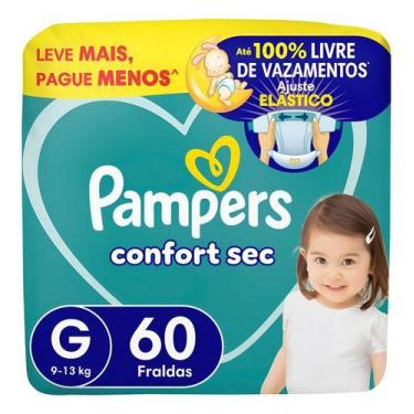Imagem de Fralda Pampers Confort Sec Tamanho G, 60 Unidades Gênero:Sem gêneroTam