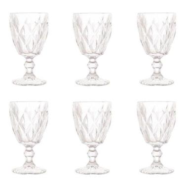 Imagem de Conjunto De Taças De Vidro Para água 6 Peças 325 Ml Diamonds Transpare